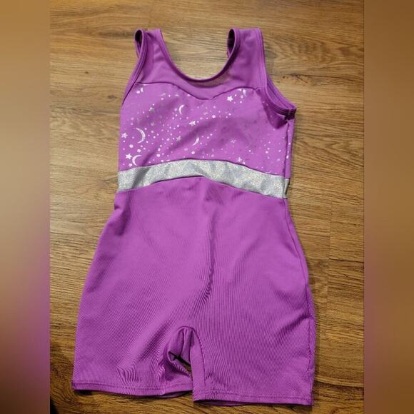 Girls Cat and Jack Purple Stars and Moons 6-6× Leotard - Picture 7 of 7